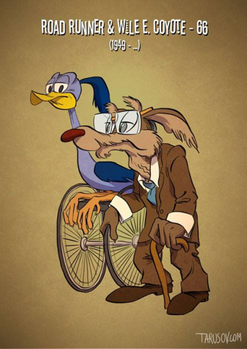 Illustration for article titled If Cartoon Characters Got Old